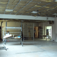 Isolation en plafond et pose de dalles