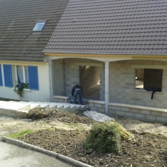 Extension d'une maison à Berny-Rivière